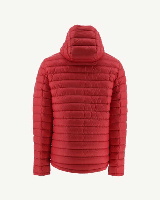 Jott Marine/rouge Vendbar Pufferjakke Med Hætte Bergen