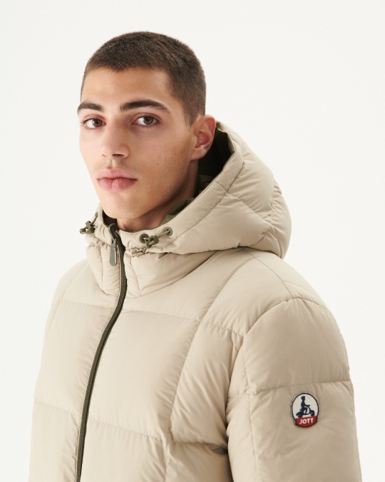 Jott Army/beige Ekstrem Kulde Vendbar Hætte Dunjakke Toronto