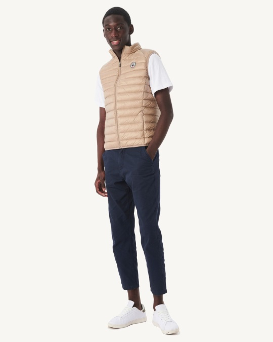 ærmeløs Dunjakke Beige Tom Jott