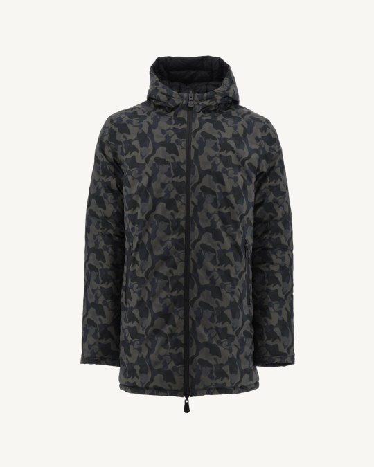 Print Militaire/noir Vendbar Let Dunjakke Amsterdam Jott