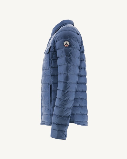 Blå Jeans Cris Letvægts Skjortekrave Pufferjakke Jott
