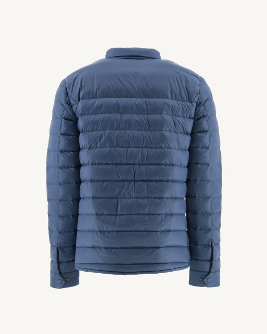 Blå Jeans Cris Letvægts Skjortekrave Pufferjakke Jott