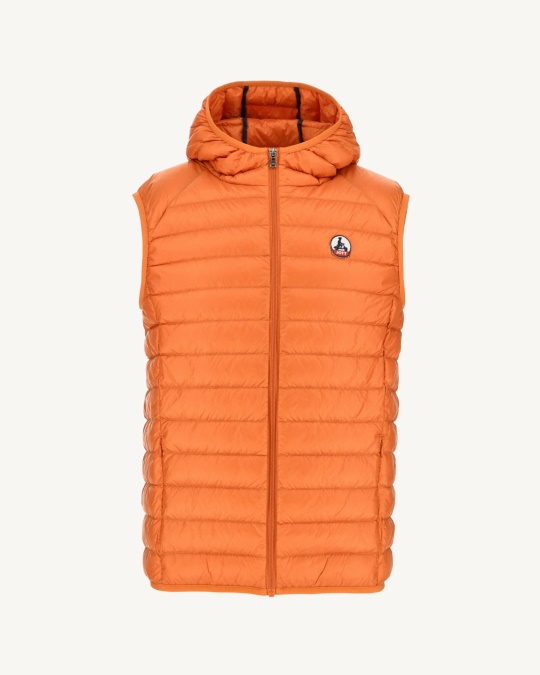 Jott ærmeløs Dunjakke Med Hætte Orange Pat