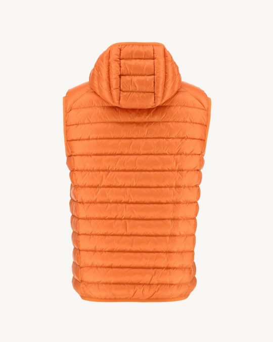 Jott ærmeløs Dunjakke Med Hætte Orange Pat