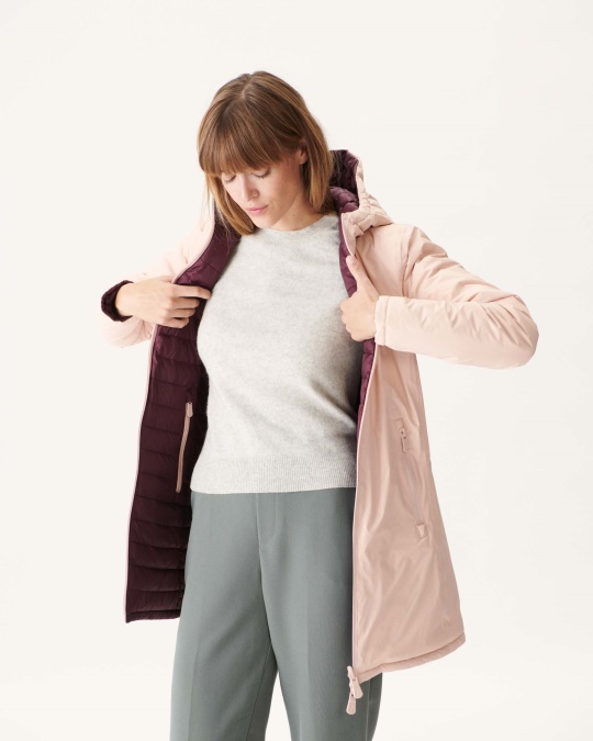 Vendbar Lys Dunjakke Rose Bleg/aubergine Moscou Jott
