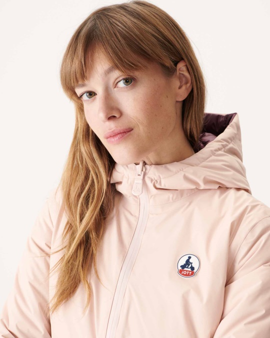 Vendbar Lys Dunjakke Rose Bleg/aubergine Moscou Jott