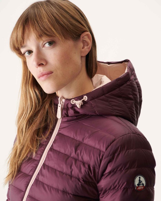 Vendbar Lys Dunjakke Rose Bleg/aubergine Moscou Jott