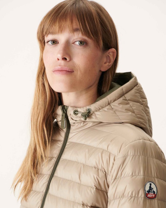 Vendbar Let Dunjakke Army/beige Moscou Jott