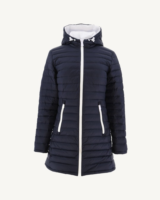 Jott Vendbar Let Dunjakke Blanc/marine Moscou
