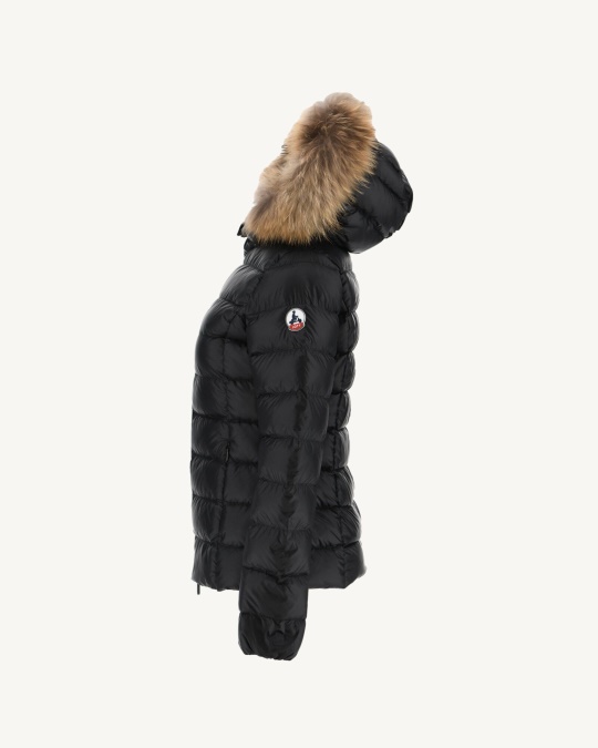 Jott Ekstrem Kulde Dunjakke Med Hætte Noir Luxe