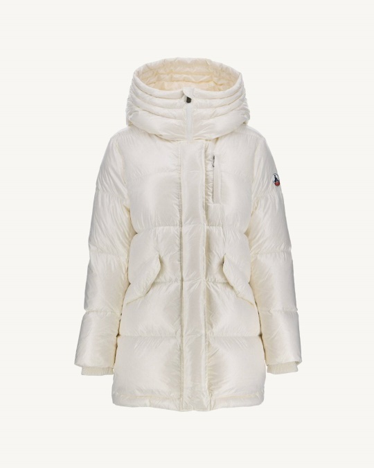 Hættelakeret Dunjakke Great Cold Blanc Santa Jott