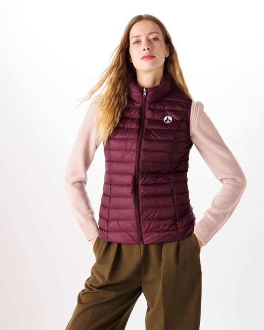 Let ærmeløs Dunjakke Aubergine Seda Jott
