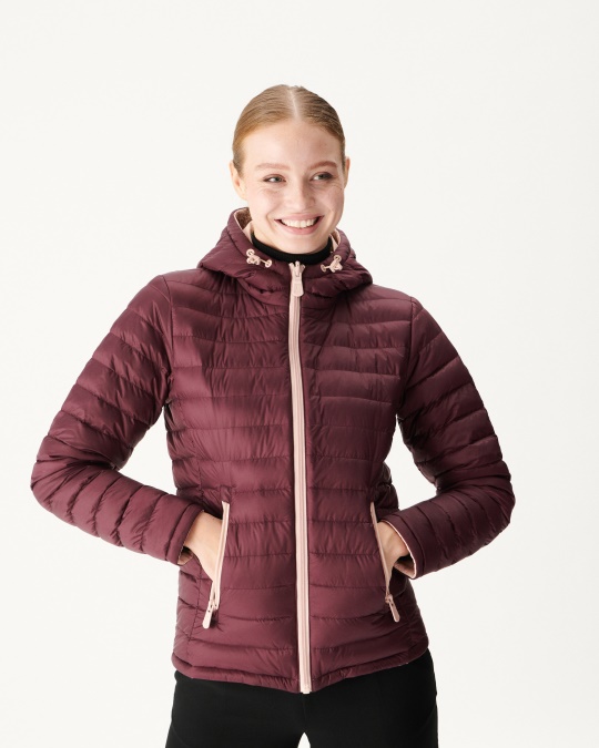 Jott Vendbar Dunjakke Rose Bleg/aubergine Vienna