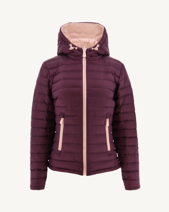 Jott Vendbar Dunjakke Rose Bleg/aubergine Vienna