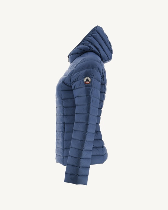 Jott Letvægts Hættejakke Blå Jeans Cloe
