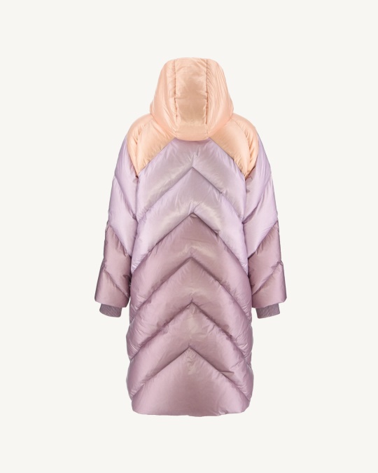 Jott Ekstrem Kulde Lang Dunjakke Med Hætte Combo Violet Komet