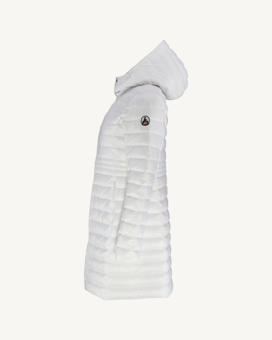 Jott Lang Dunjakke Med Hætte Blanc Vero