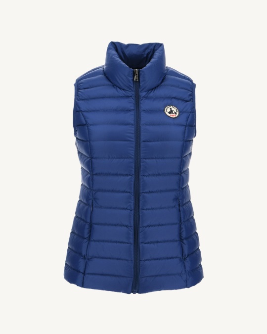Jott Lys ærmeløs Dunjakke Mørk Denim Seda