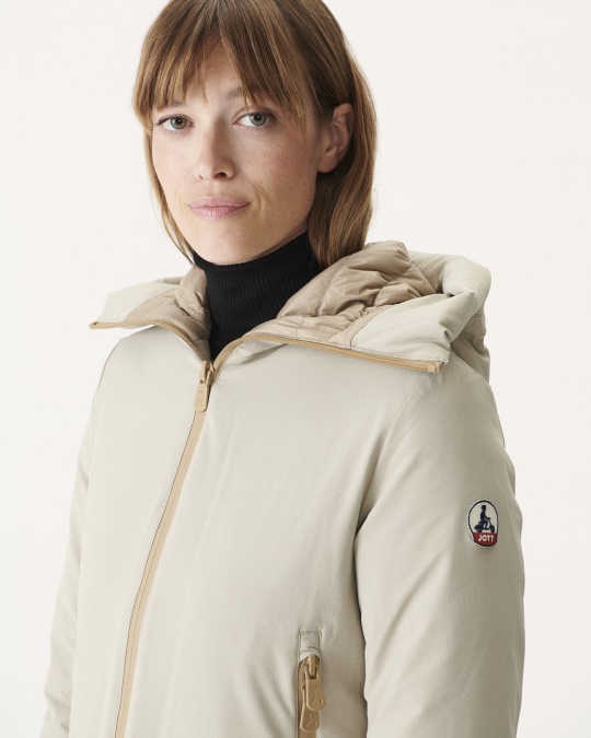 Jott Dunjakke Med Hætte Beige Siberie