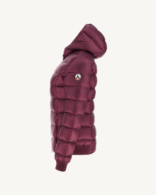 Jott Ekstrem Kulde Dunjakke Med Hætte Aubergine Celine