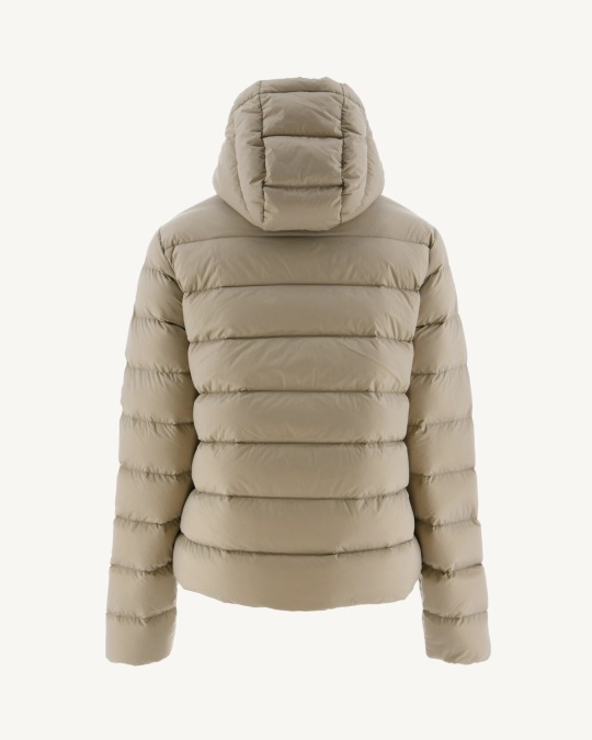 Jott Beige Jane Pufferjakke Med Lige Hætte