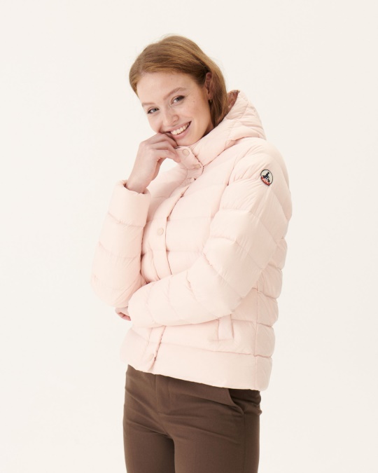 Jott Soft Pink Jane Pufferjakke Med Lige Hætte