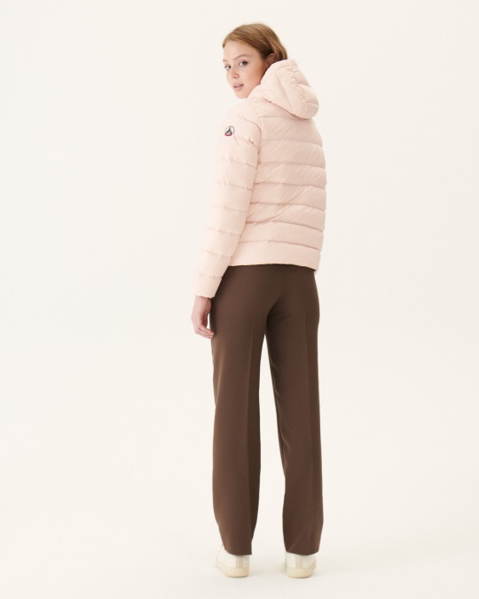 Jott Soft Pink Jane Pufferjakke Med Lige Hætte