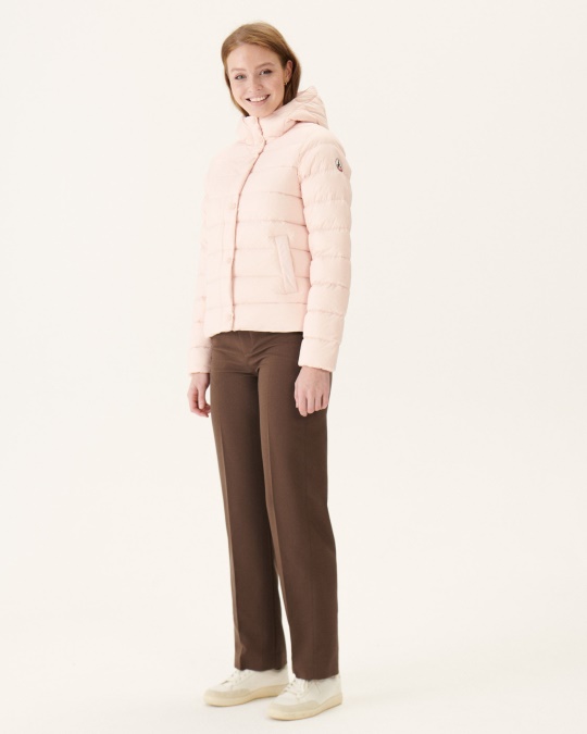 Jott Soft Pink Jane Pufferjakke Med Lige Hætte