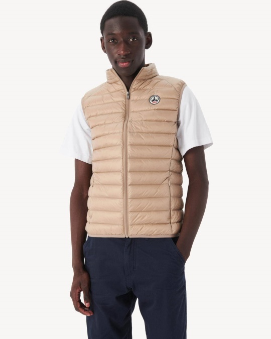 Jott Beige ærmeløs Dunjakke Tom