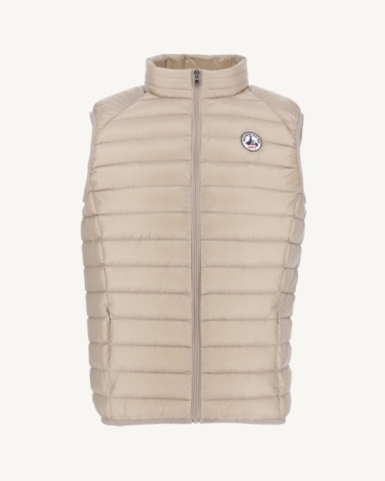 Jott Beige ærmeløs Dunjakke Tom