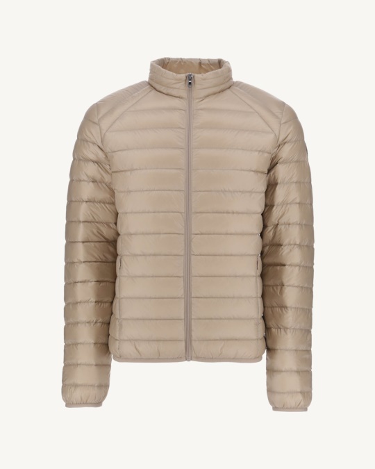 Beige Letvægts Dunjakke Mat Jott