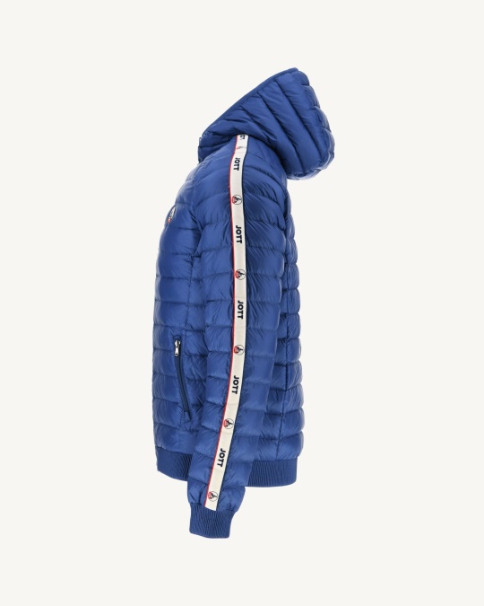 Jott Mørk Denim Dunjakke Med Hætte Colin