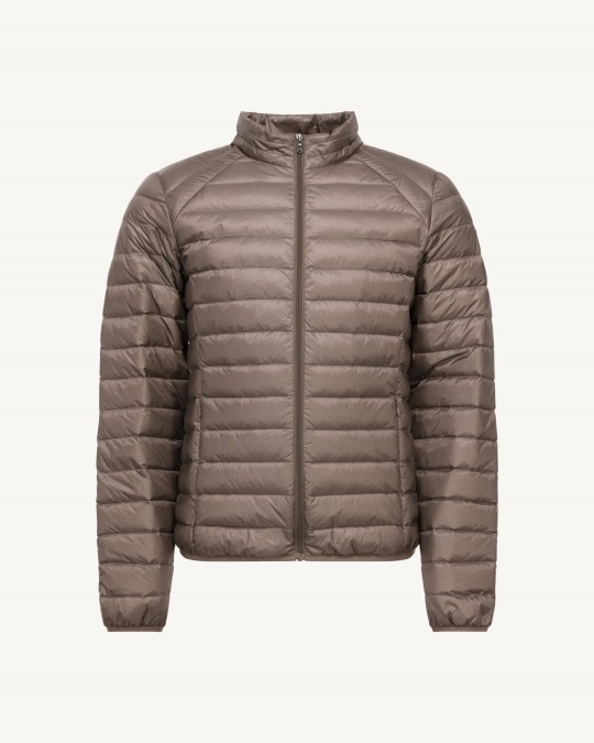 Taupe Let Dunjakke Mat Jott