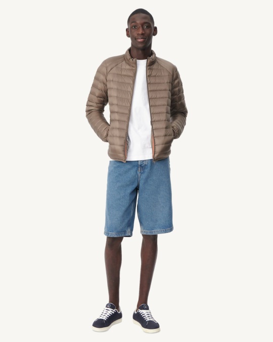 Taupe Let Dunjakke Mat Jott