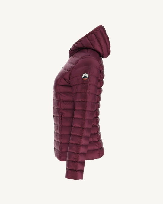 Let Dunjakke Med Hætte Jott Aubergine Cloe
