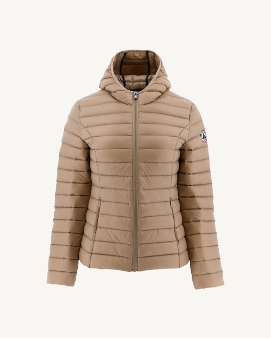 Let Dunjakke Med Hætte Jott Beige Cloe