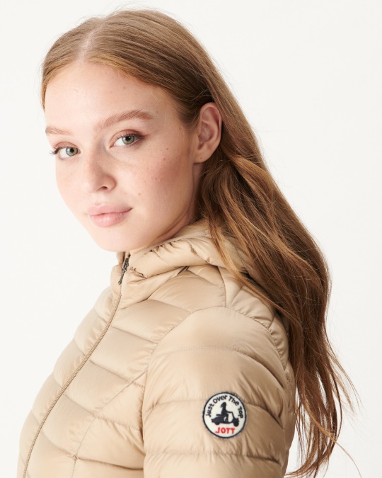 Let Dunjakke Med Hætte Jott Beige Cloe
