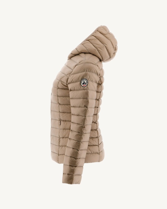 Let Dunjakke Med Hætte Jott Beige Cloe