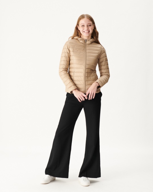 Let Dunjakke Med Hætte Jott Beige Cloe