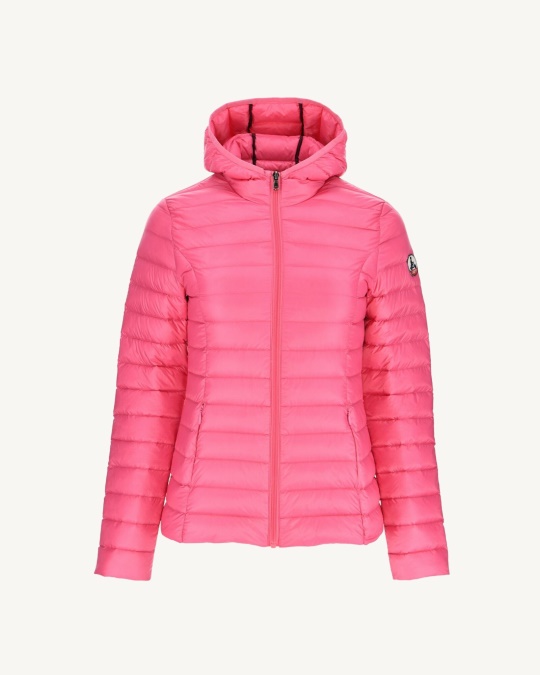 Let Dunjakke Med Hætte Pink Cloe Jott